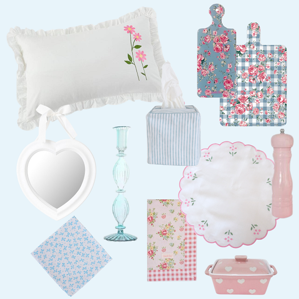 Embrace timeless elegance with Pretty Homestyle's blue and pink collections