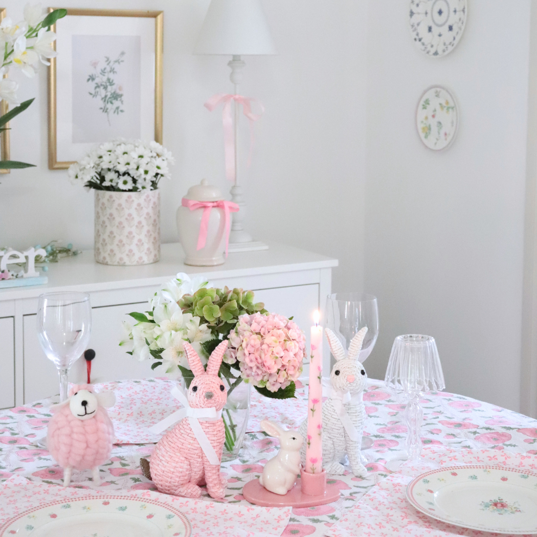 Pretty Pink Easter Tablescape