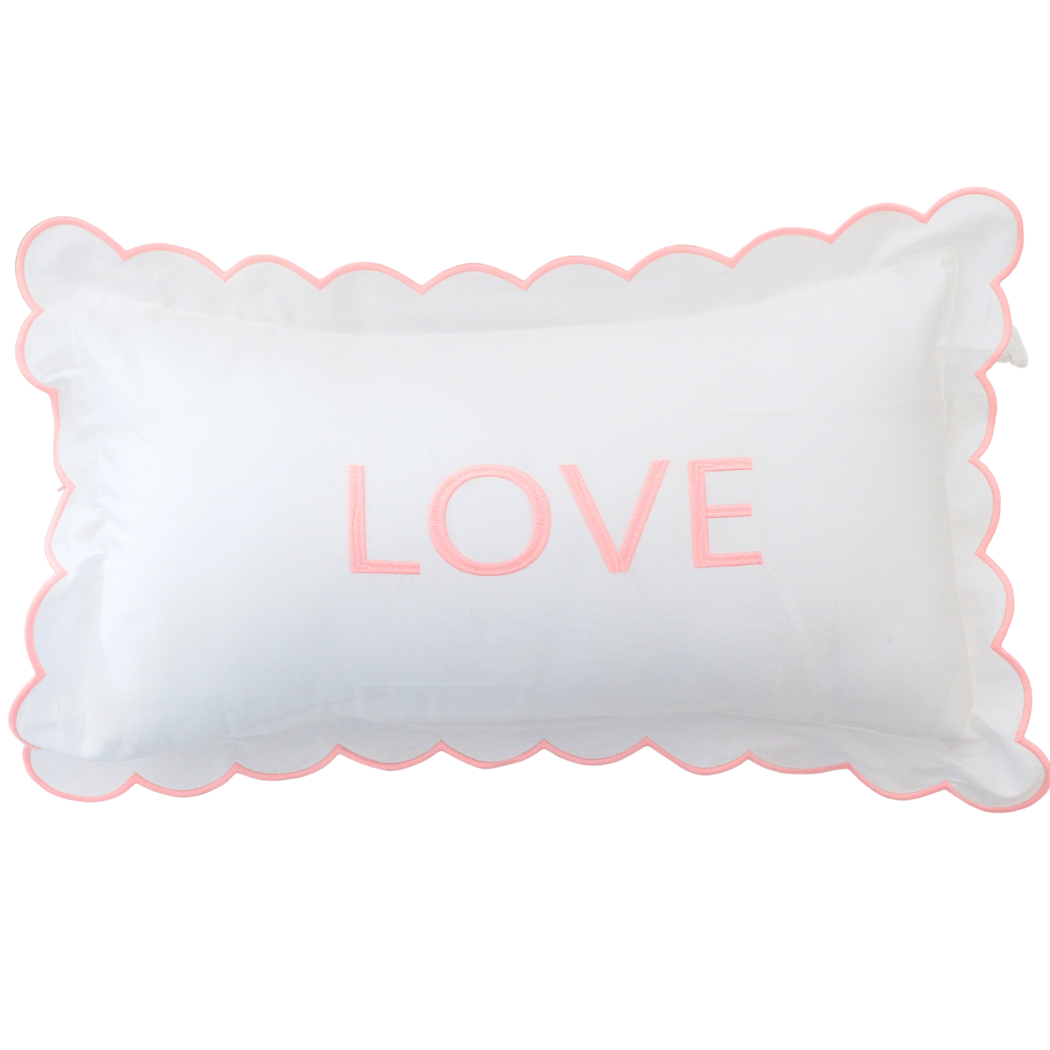 Love Embroidered Boudoir Pillow