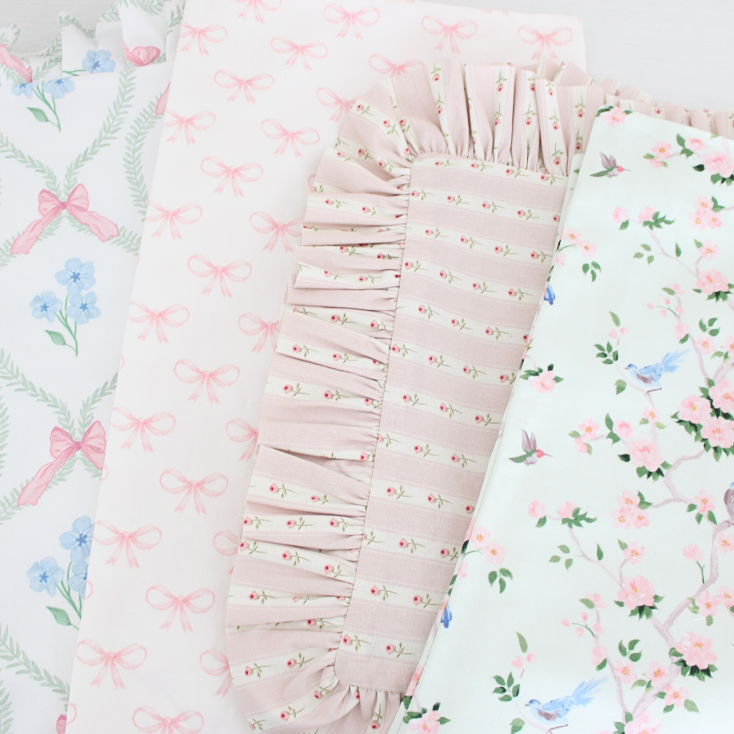 Mini Pillowcase tiny rose with ruffle