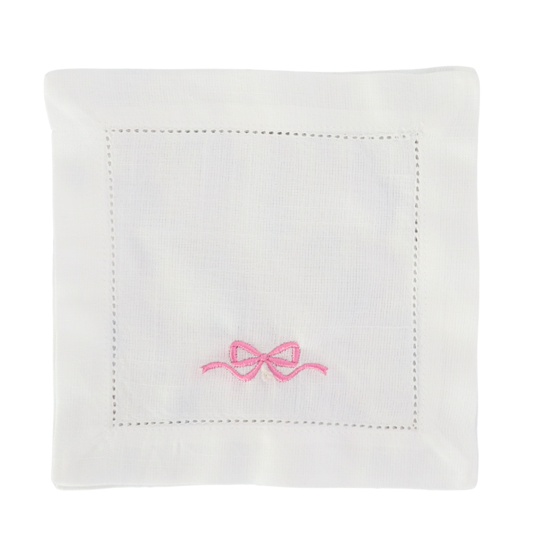 Pink Bow Cocktail napkins