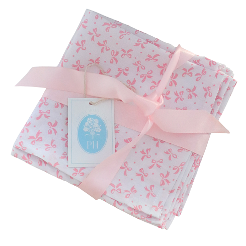 Pink Bow cotton napkin