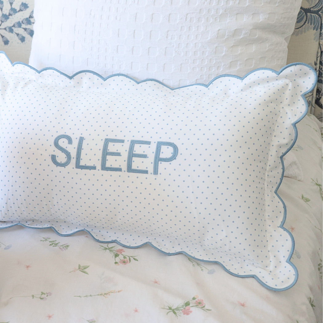 Sleep Embroidered Boudoir Pillow