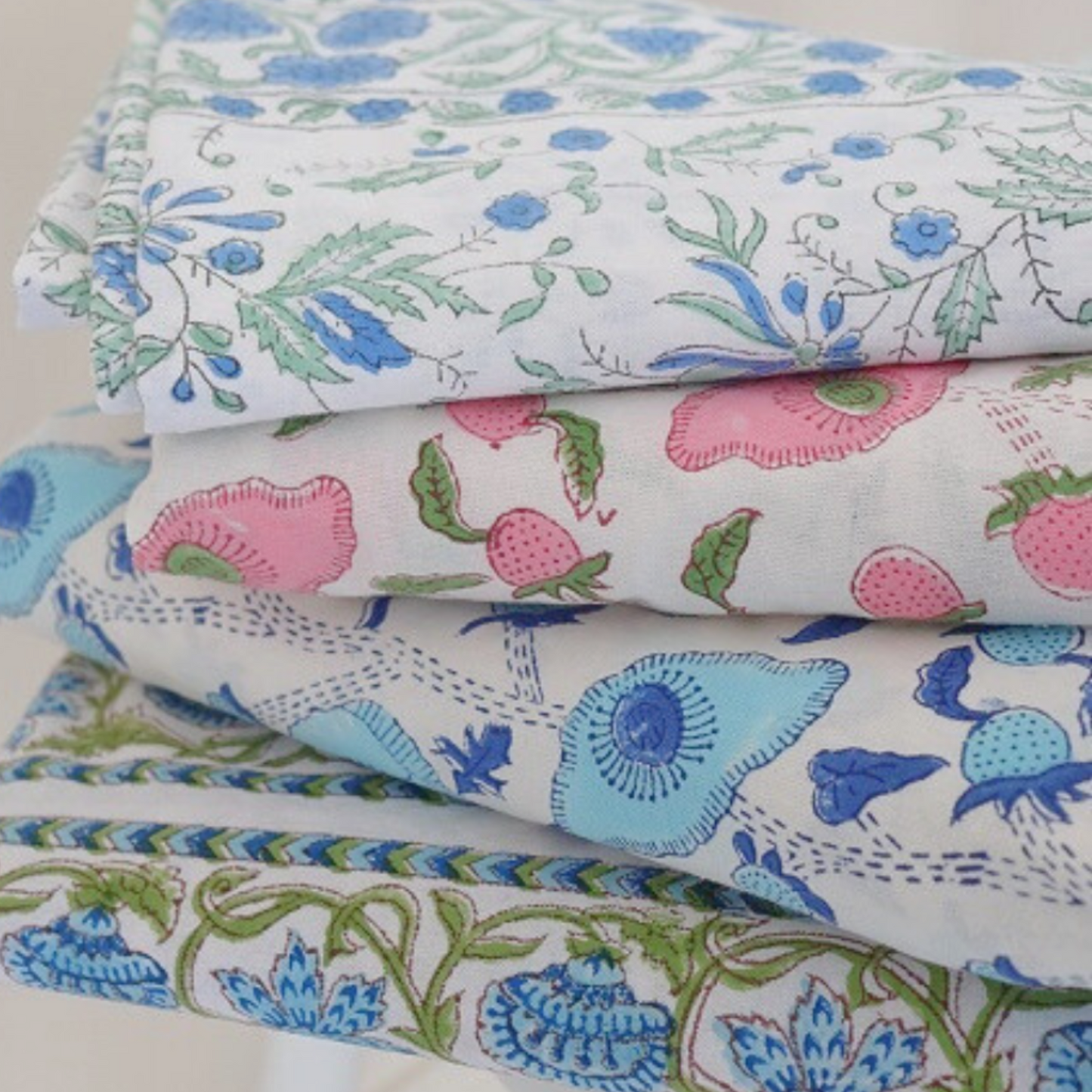 blue poppy tablecloth