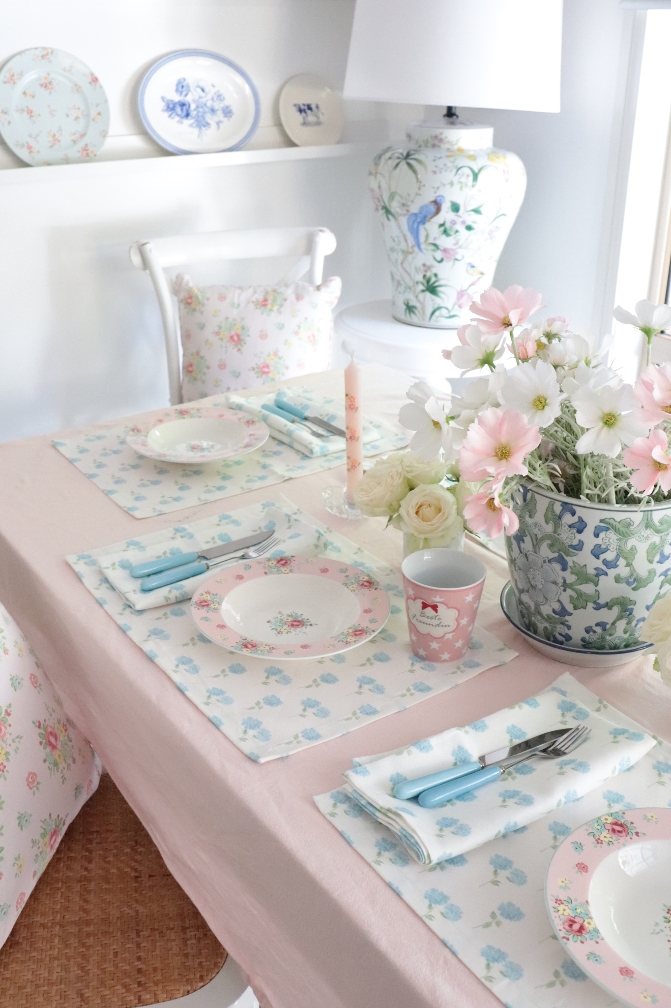 hydrangea tablesetting