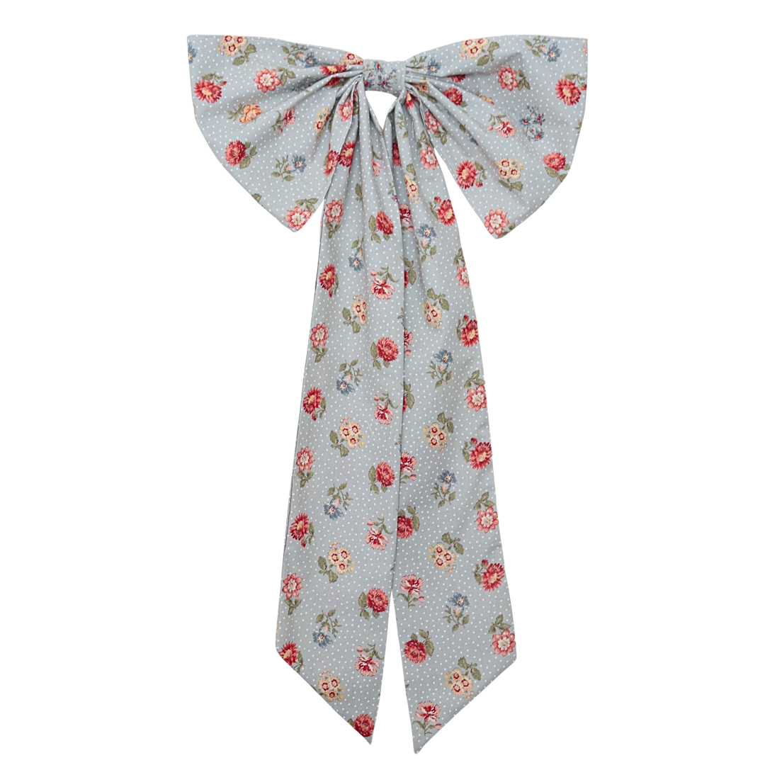 Floral patterned bow tie on a white background