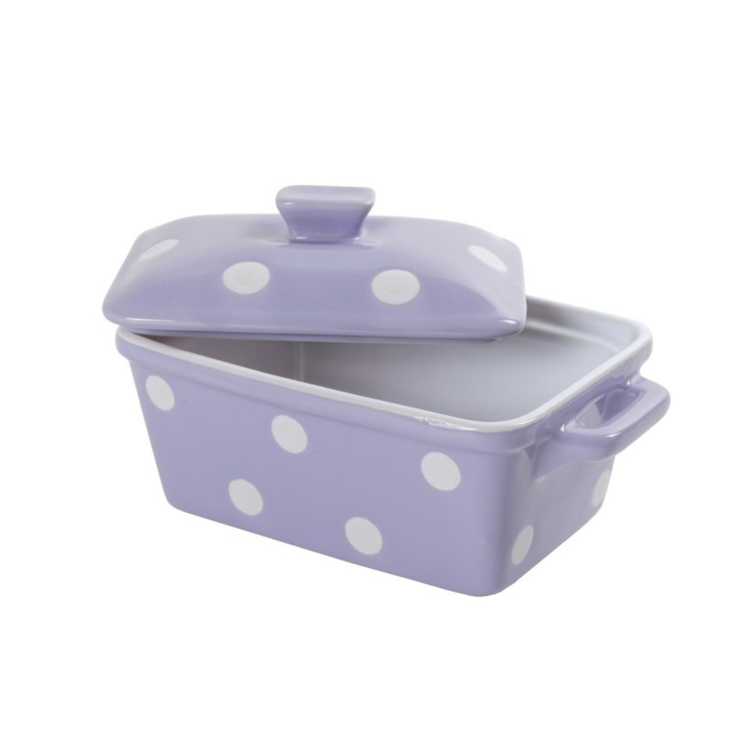 lilac butter dish with lid
