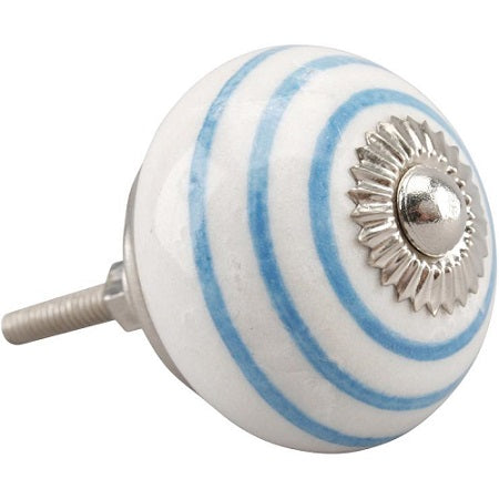 Drawer knobs blue spiral | prettyhomestyle.