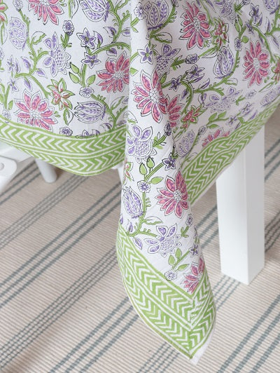 isabella lilac and green tablecloth
