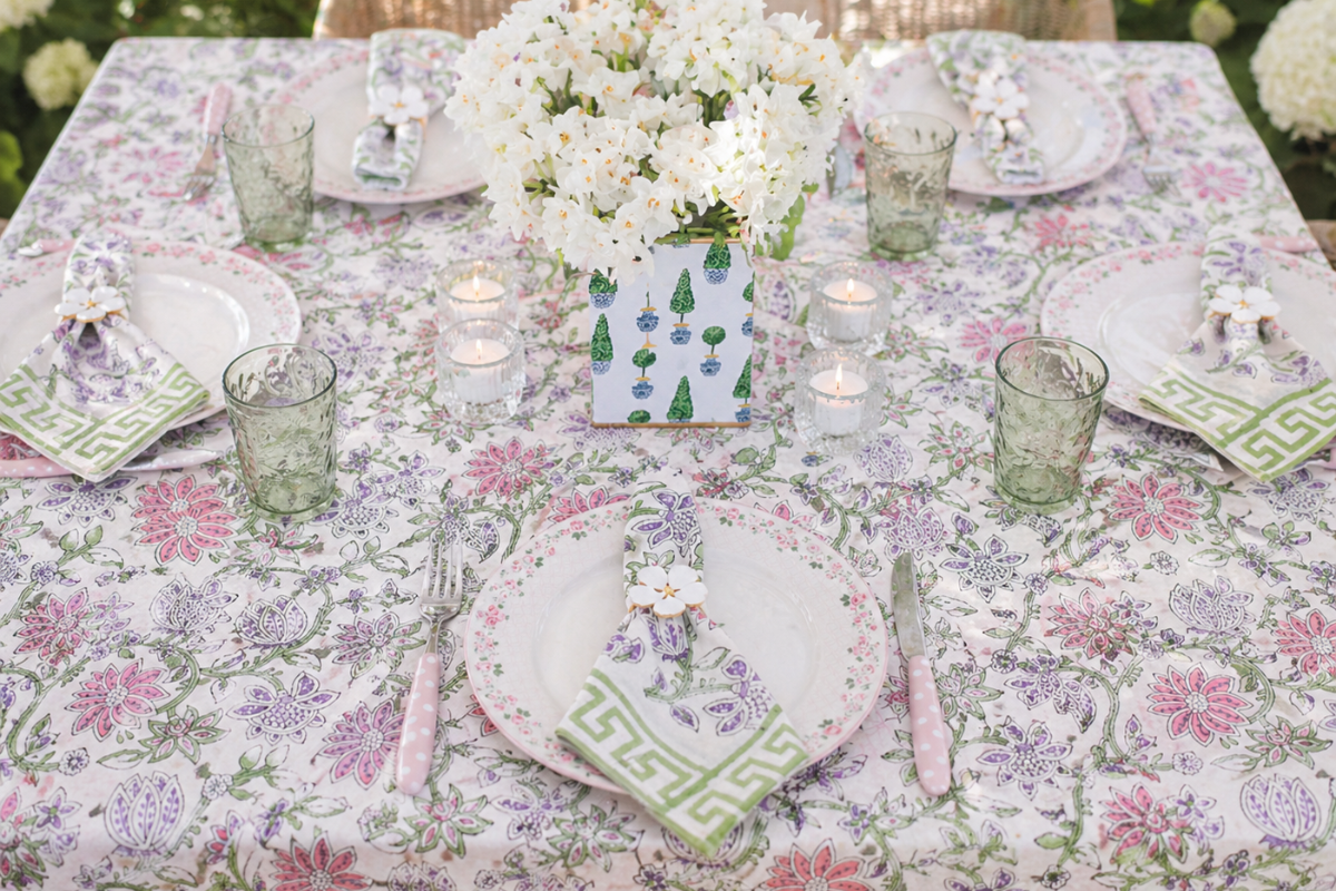 lilac tablesetting