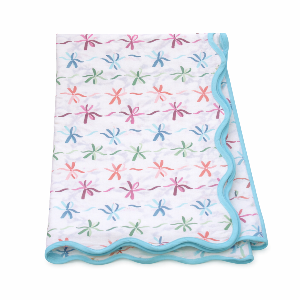Tablecloth with colorful floral pattern on a white background