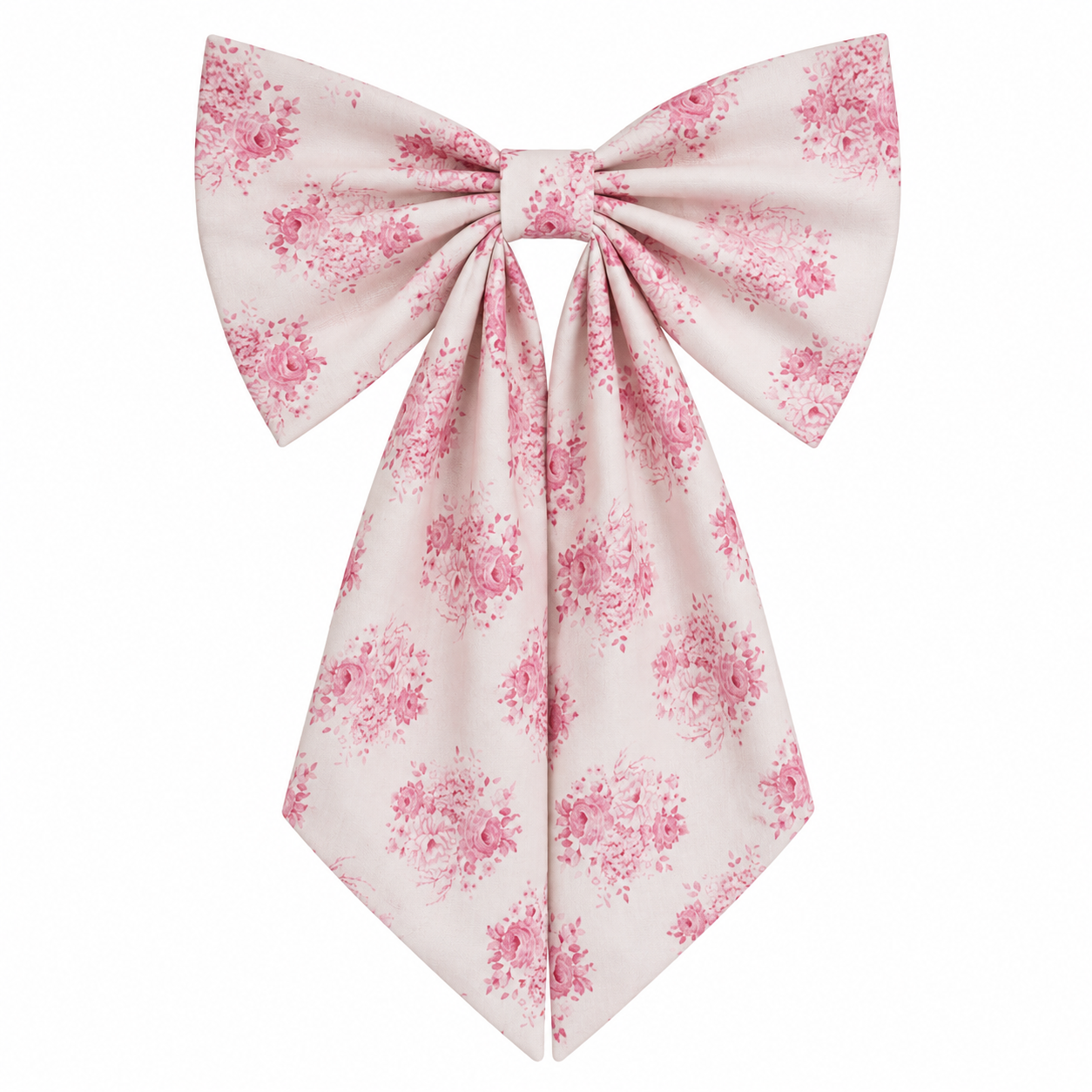 Floral patterned bow tie on a white background