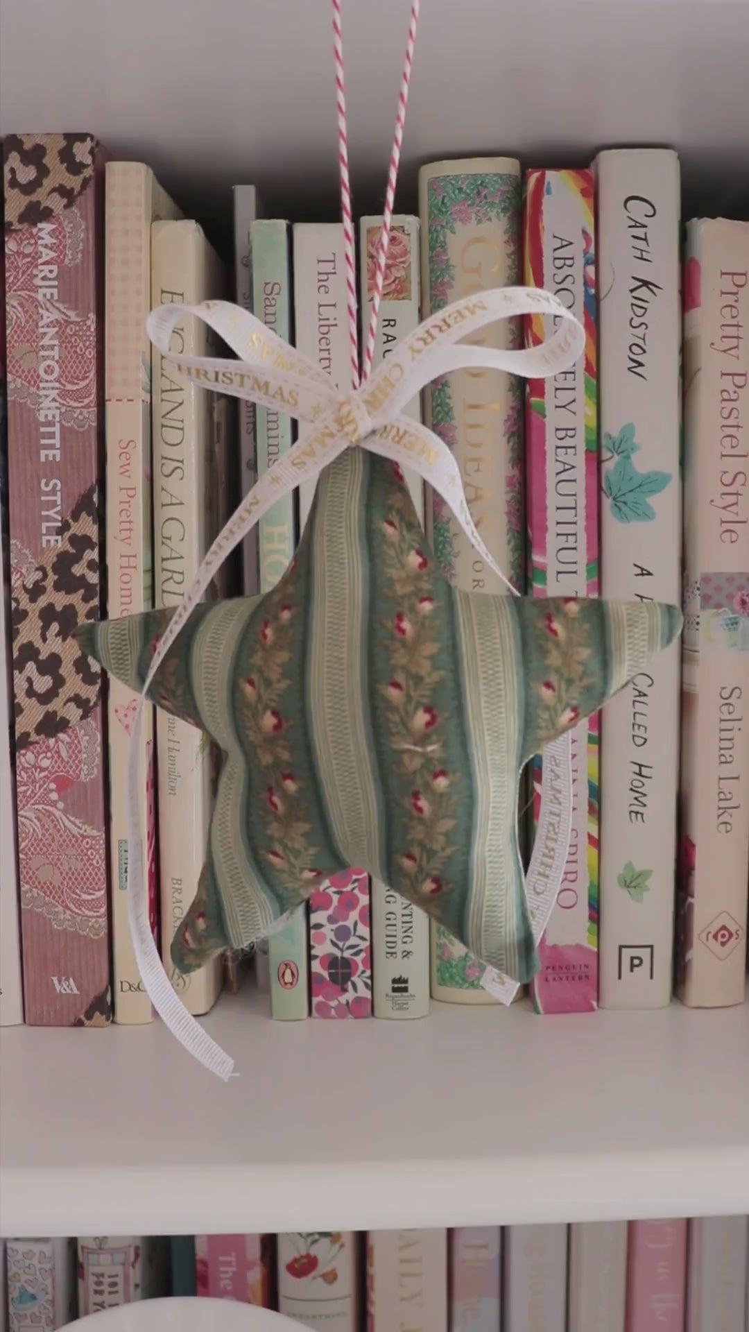 Christmas Star Decoration – Green Stripe