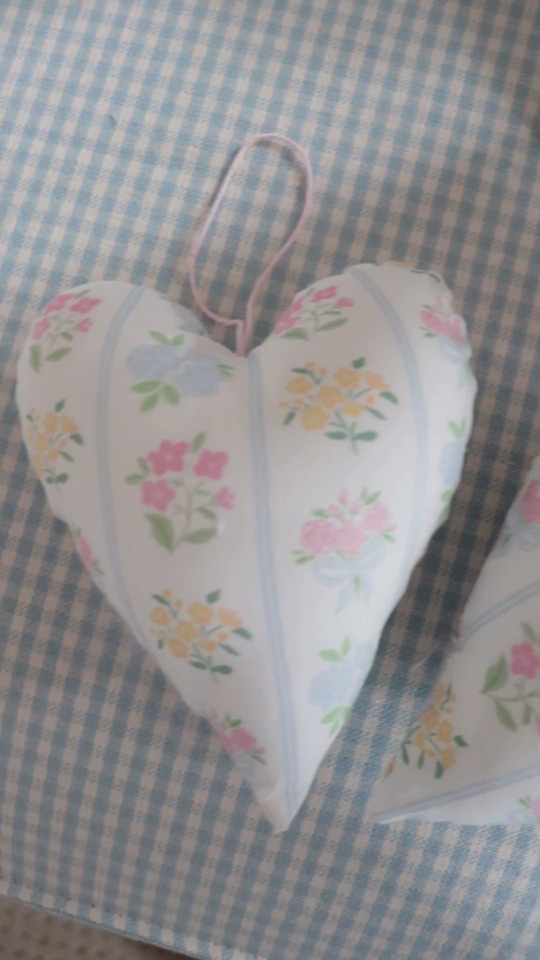 Floral Posy Fabric Heart
